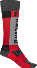 FLY 2023 MX Red/Grey Youth Thick Socks