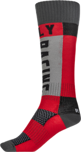 FLY 2023 MX Red/Grey Youth Thick Socks