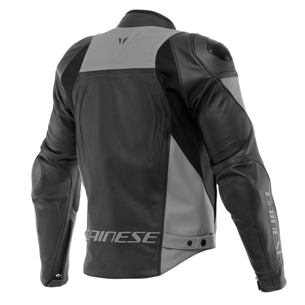 Dainese Racing 4 Black/Charcoal Gray Perforated Leather Jacket