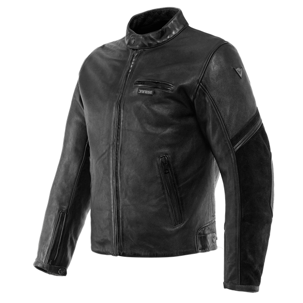 Dainese Merak Black Non-Perforated Leather Jacket