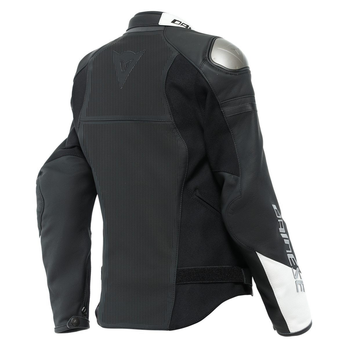 Dainese Rapida Lady Matte Black/Matte Black/White Perforated Leather Womens Jacket