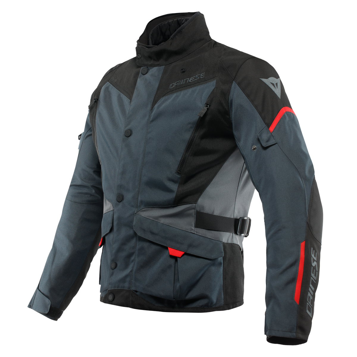 Dainese Tempest 3 D-Dry Ebony/Black/Lava Red Waterproof Textile Jacket