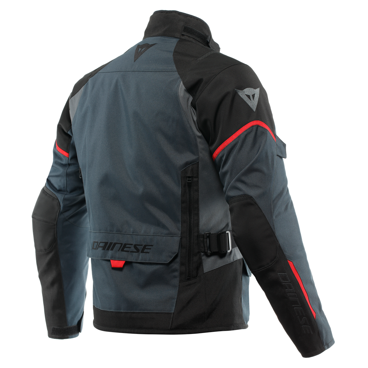 Dainese Tempest 3 D-Dry Ebony/Black/Lava Red Waterproof Textile Jacket