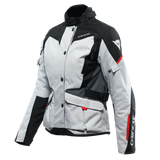 Dainese Tempest 3 Lady D-Dry Glacier Gray/Black/Lava Red Waterproof Textile Womens Jacket