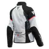 Dainese Tempest 3 Lady D-Dry Glacier Gray/Black/Lava Red Waterproof Textile Womens Jacket