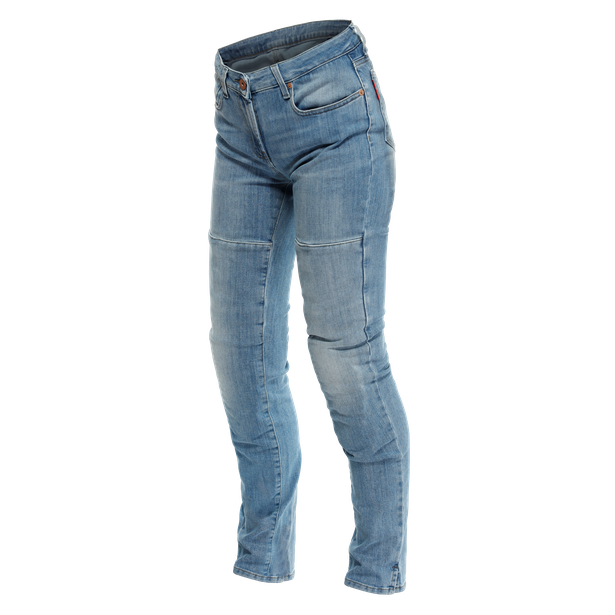 Dainese Denim Stone Light Blue Slim Textile Womens Pants