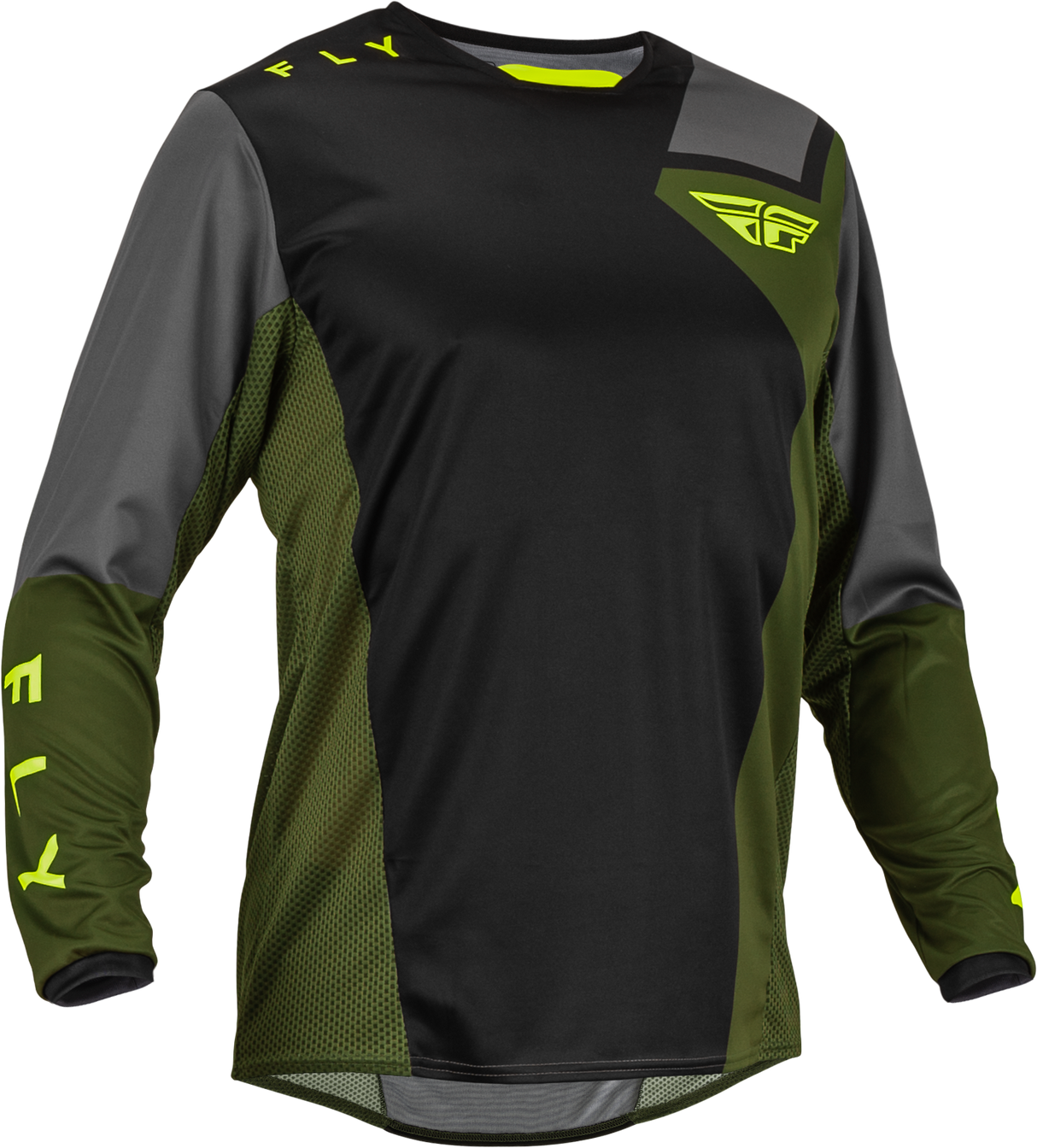 FLY 2023 Kinetic Jet Black/Olive Green/Hi-Vis Jersey