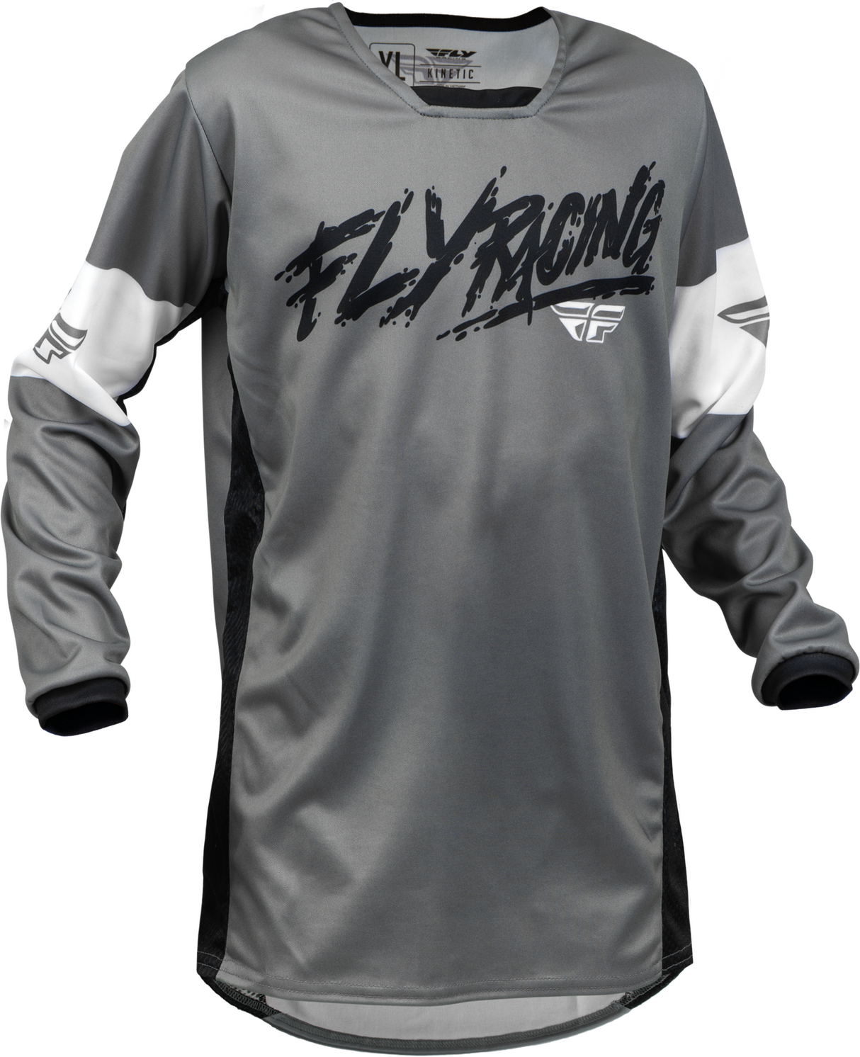 FLY 2023 Kinetic Khaos Grey/Black/White Youth Jersey