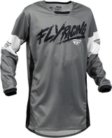 FLY 2023 Kinetic Khaos Grey/Black/White Youth Jersey