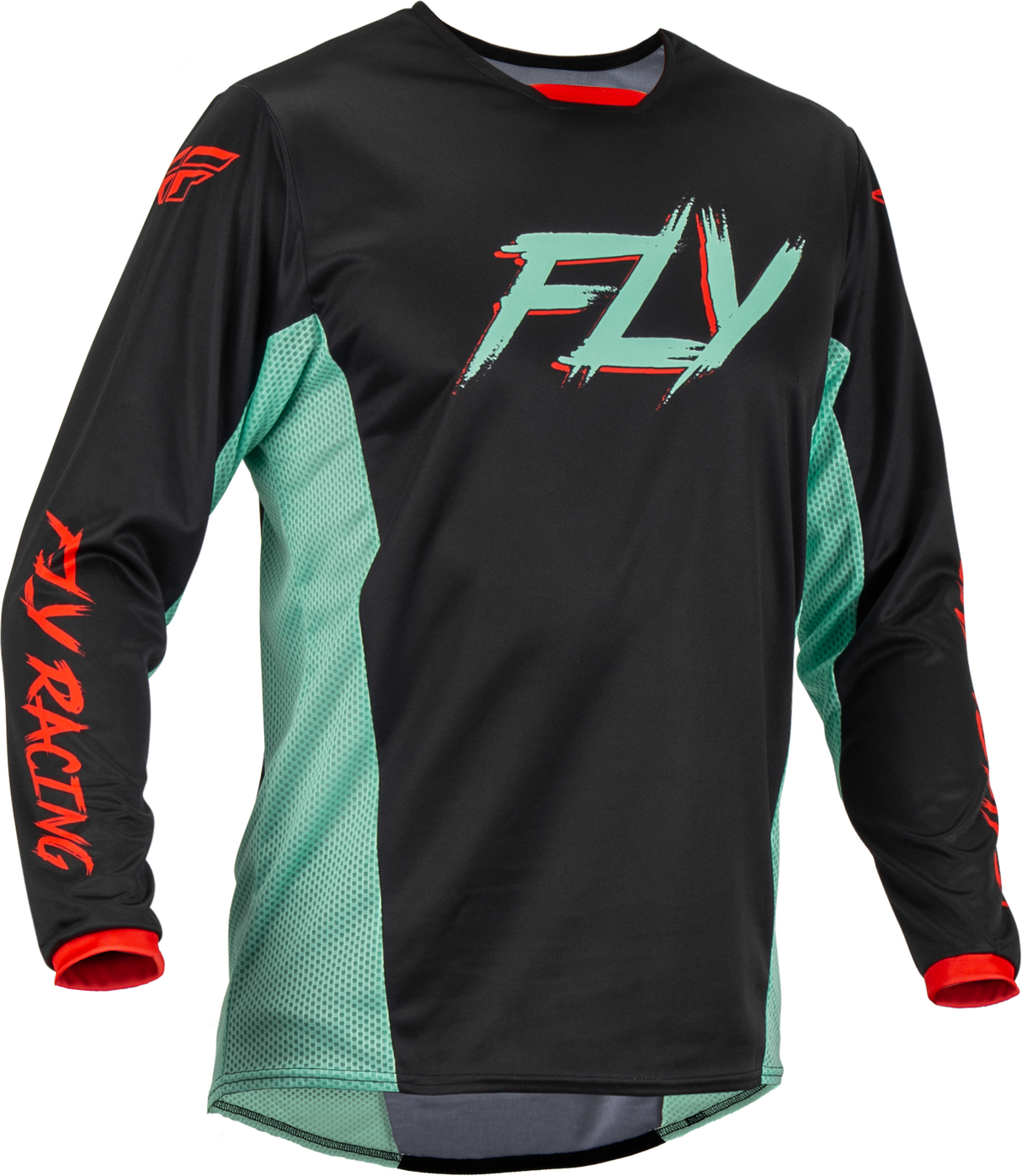 FLY 2023 Special Edition Kinetic Rave Black/Mint/Red Jersey