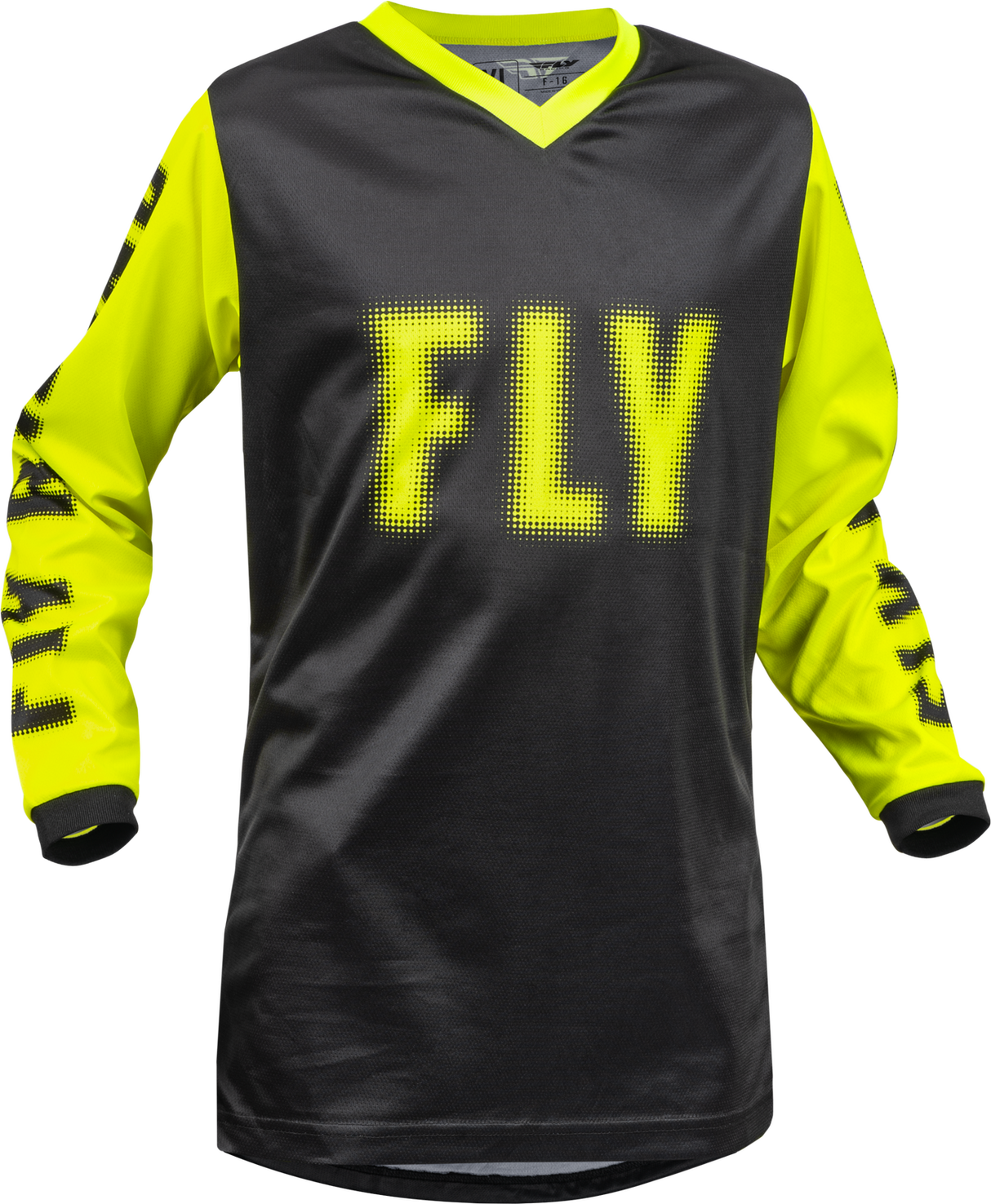 FLY 2023 F-16 Black/Hi-Vis Youth Jersey