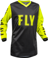 FLY 2023 F-16 Black/Hi-Vis Youth Jersey