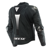 Dainese Super Speed 4 Matte Black/White Non-Perforated Leather Jacket