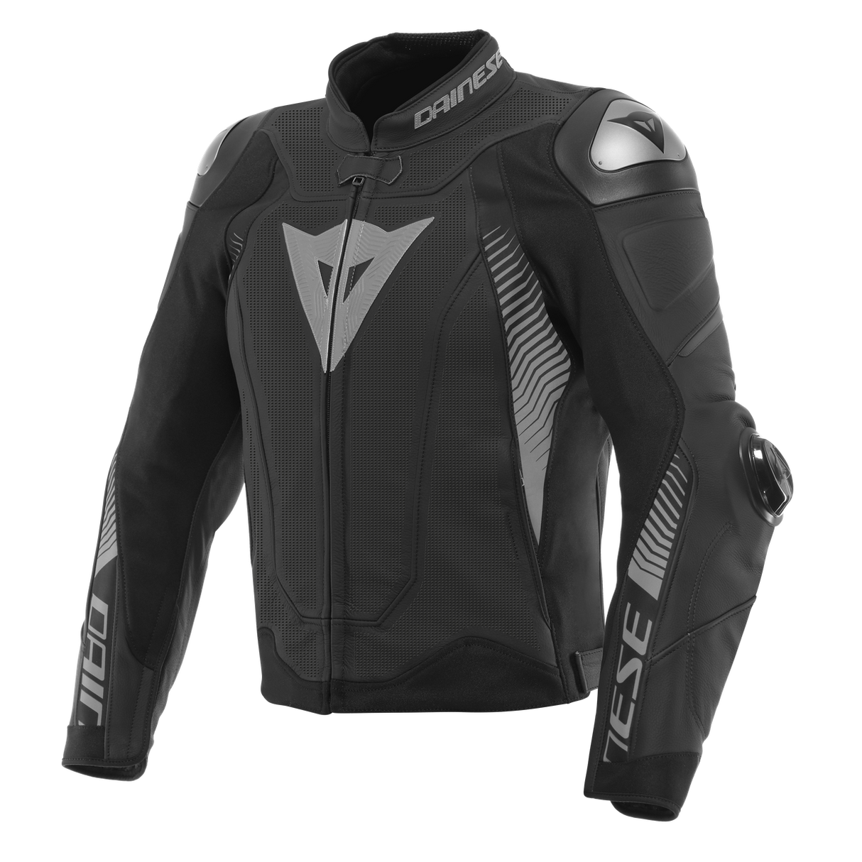 Dainese Super Speed 4 Matte Black/Charcoal Gray Perforated Leather Jacket