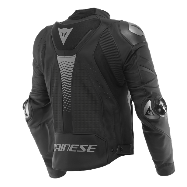 Dainese Super Speed 4 Matte Black/Charcoal Gray Perforated Leather Jacket