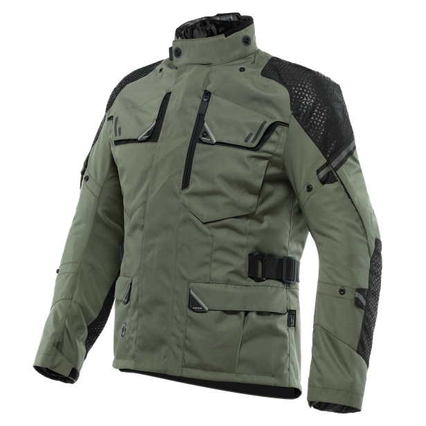 Dainese Ladakh D-Dry Army Green/Black 3-Layer Waterproof Textile Jacket