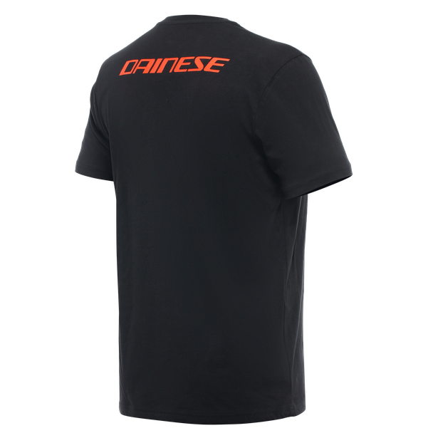 Dainese Logo Black/Fluro Red T-Shirt