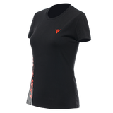 Dainese Logo Black/Fluro Red Womens T-Shirt