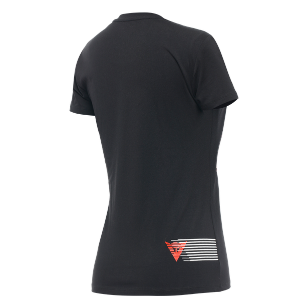 Dainese Logo Black/Fluro Red Womens T-Shirt