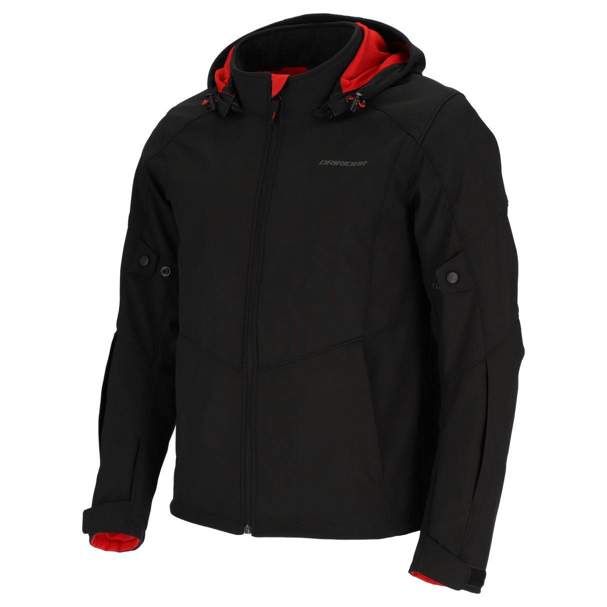 DriRider Blvd WP Soft Shell Black Textile Hoodie Jacket