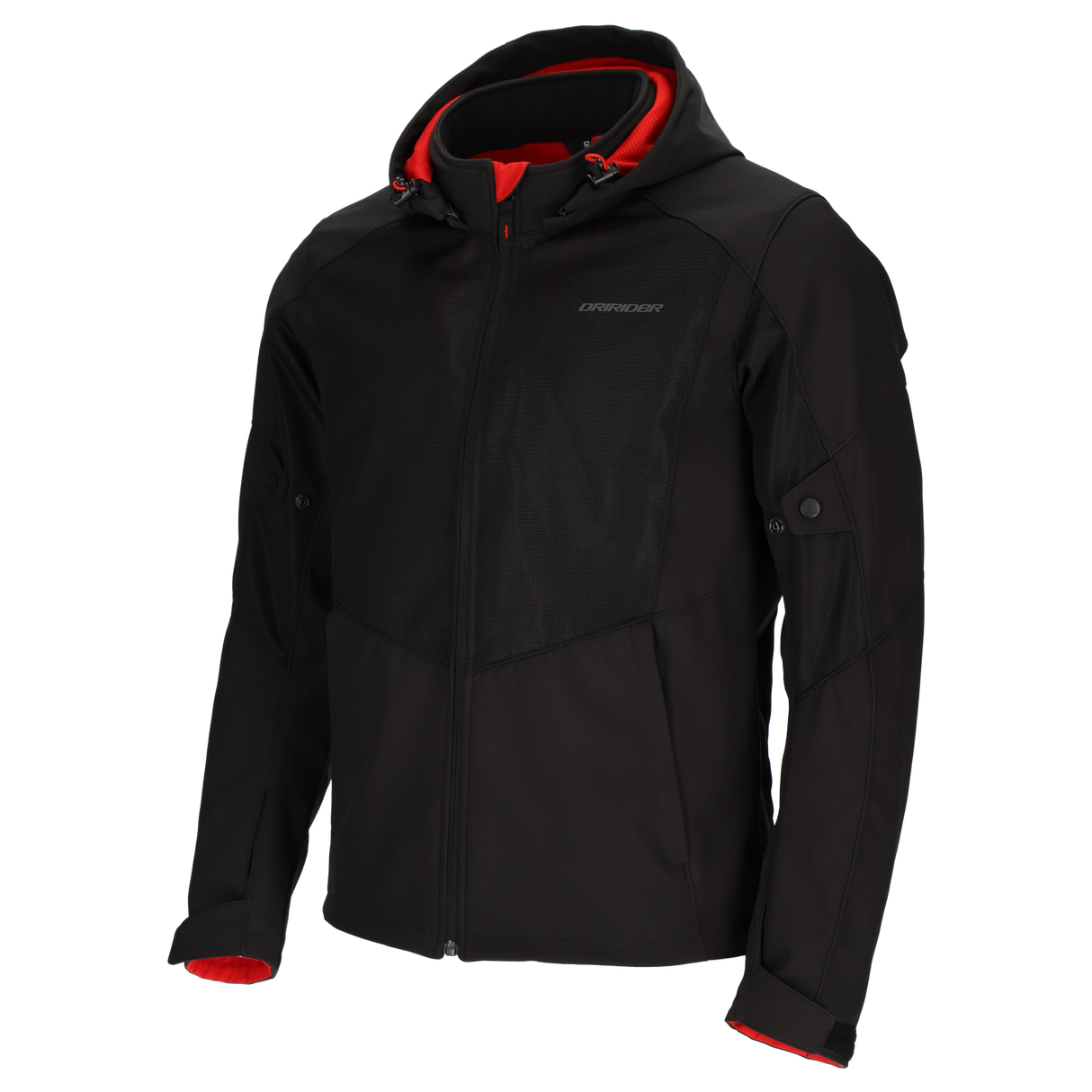 DriRider Blvd Air Soft Shell Black Textile Hoodie Jacket