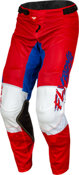 FLY 2023 Kinetic Mesh Khaos Red/White/Blue Youth Pants