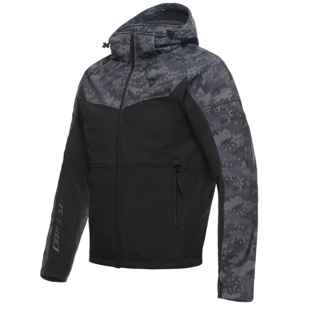 Dainese Ignite Tex Black/Camo Grey Textile Hoodie Jacket