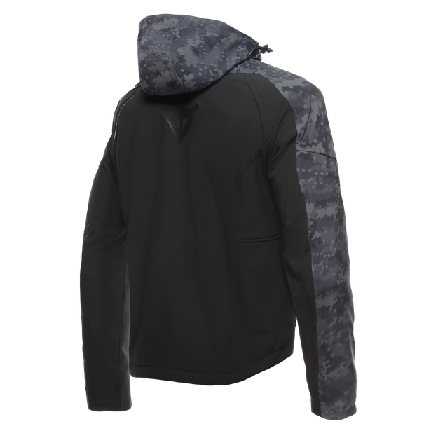 Dainese Ignite Tex Black/Camo Grey Textile Hoodie Jacket