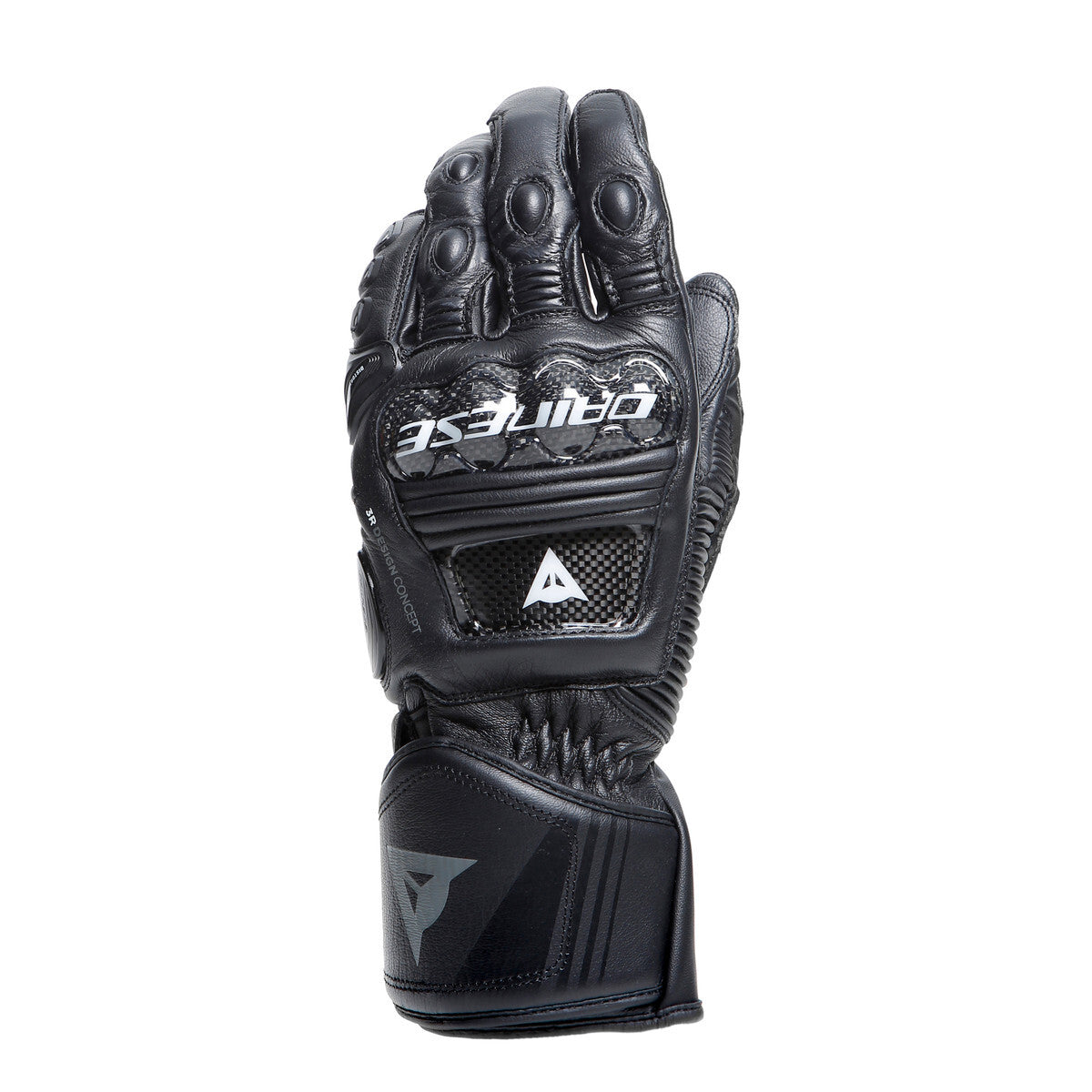 Dainese Druid 4 Black/Black/Charcoal Gray Leather Gloves