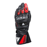 Dainese Druid 4 Black/Lava Red/White Leather Gloves