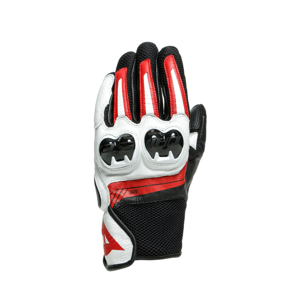 Dainese Mig 3 Unisex Black/White/Lava Red Leather Gloves