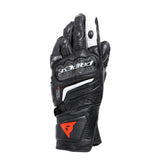 Dainese Carbon 4 Long Lady Black/Black/White Leather Gloves