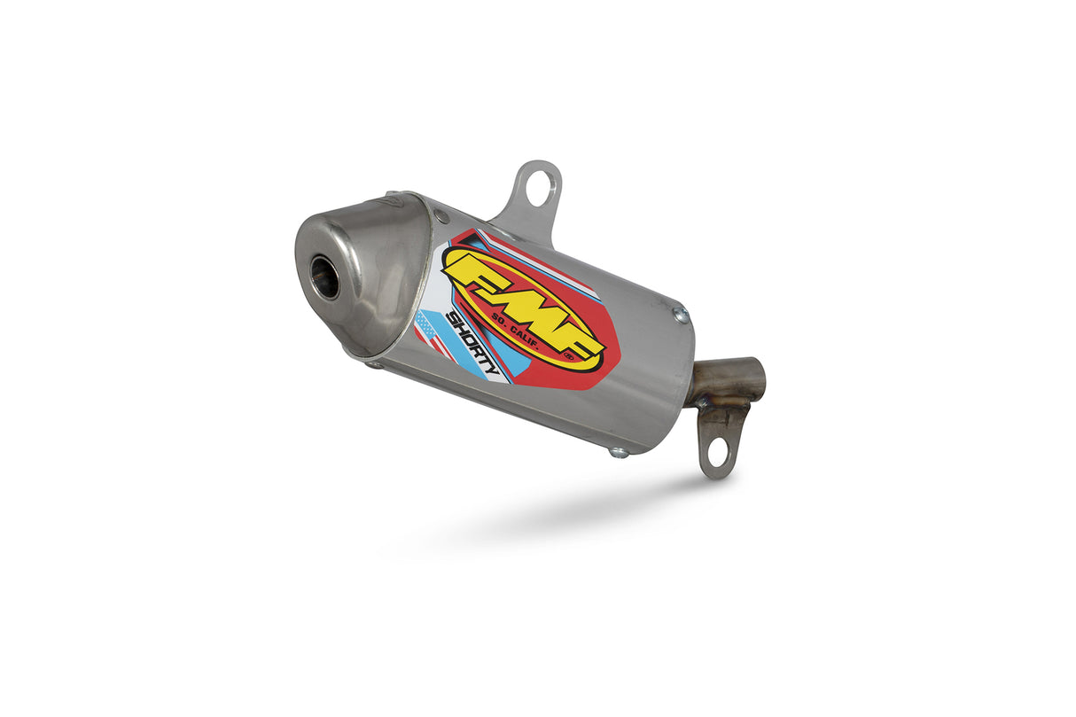 FMF Racing Powercore 2 Shorty Aluminum Muffler w/Stainless End Cap for Suzuki RM80 89-01/RM85 02-24