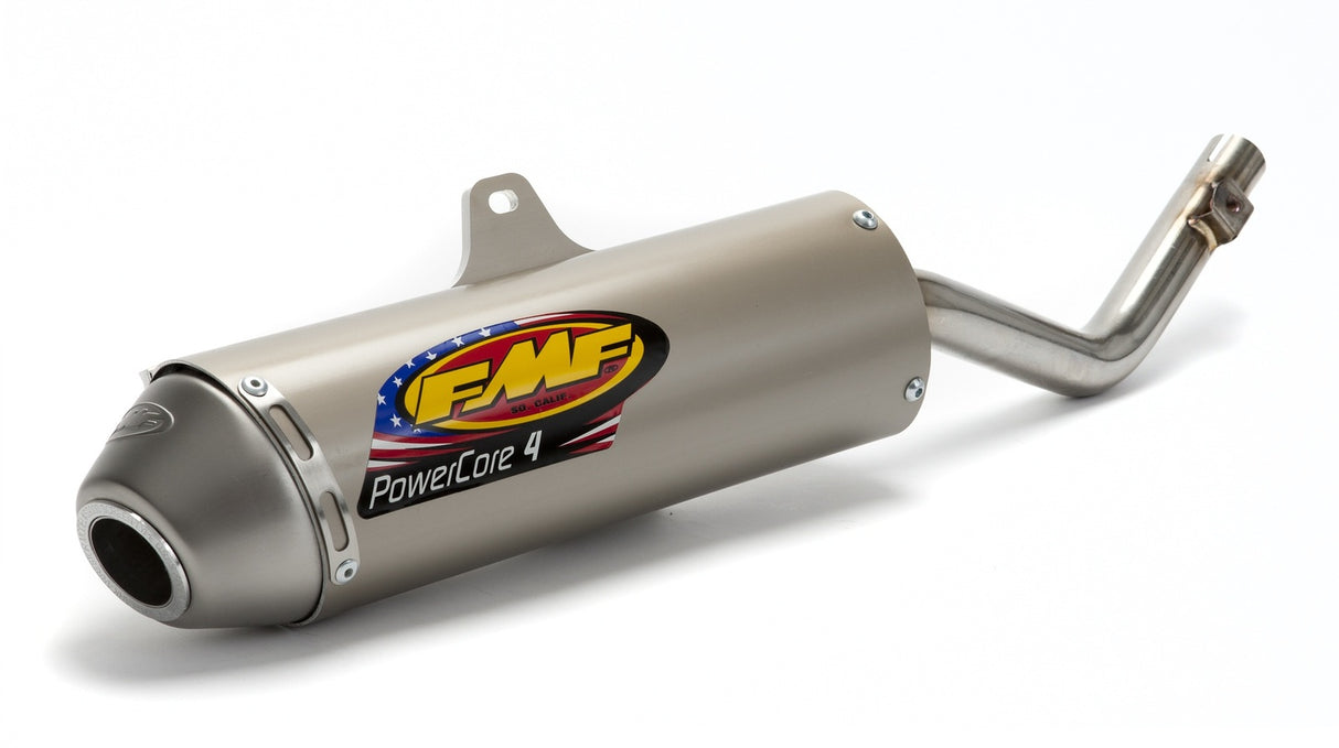 FMF Racing Mini Powercore 4 Aluminum Slip-On Muffler w/Stainless Hi-Flo Core & End Cap for Kawasaki KLX140 08-24 Models