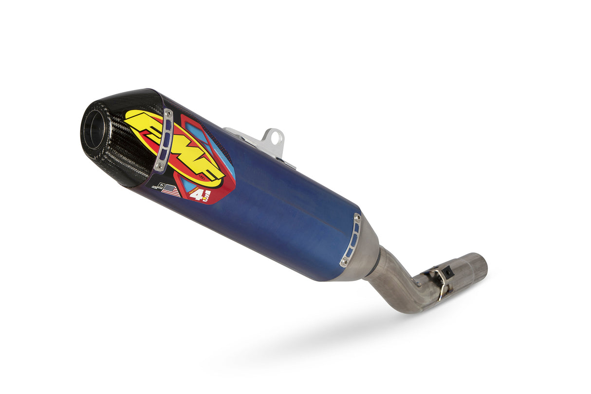 FMF Racing Factory 4.1 RCT Blue Anodized Titanium Slip-On Muffler w/Carbon End Cap for Kawasaki KX250F 09-16