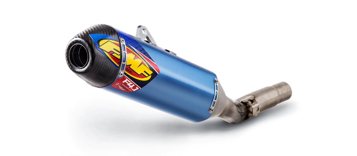 FMF Racing Factory 4.1 RCT Blue Anodized Titanium Slip-On Muffler w/Carbon End Cap for Kawasaki KX450F 12-15