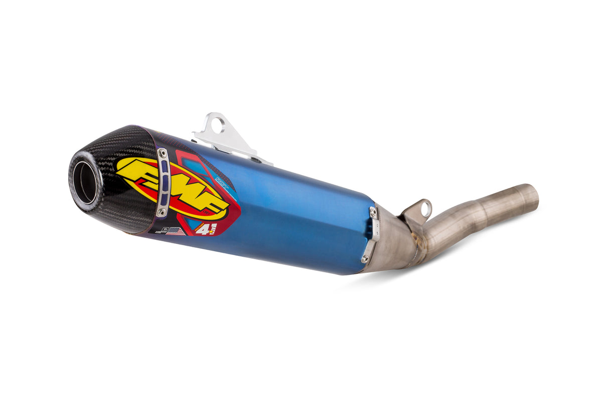 FMF Racing Factory 4.1 RCT Blue Anodized Titanium Slip-On Muffler w/Carbon End Cap for Yamaha YZ250F 14-18/YZ250FX/WR250F 15-19