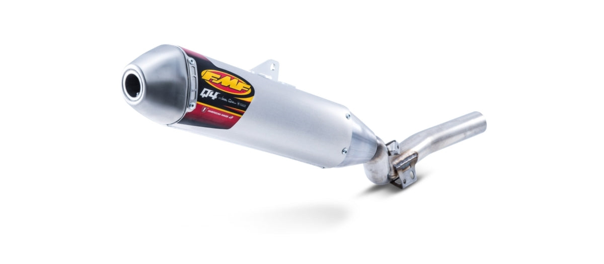 FMF Racing Q4 Hex Aluminum Slip-On Muffler w/Stainless End Cap for Yamaha YZ250F 14-18/YZ250FX/WR250F 15-19