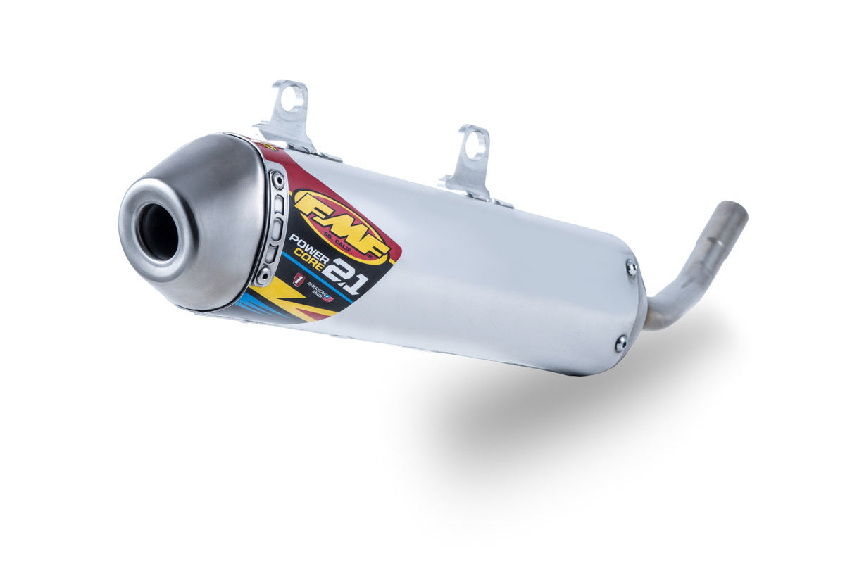 FMF Racing Powercore 2.1 Aluminum Slip-On Muffler w/Stainless End Cap for KTM 11-16/Husqvarna 14-16/Husaberg 11-14 Models