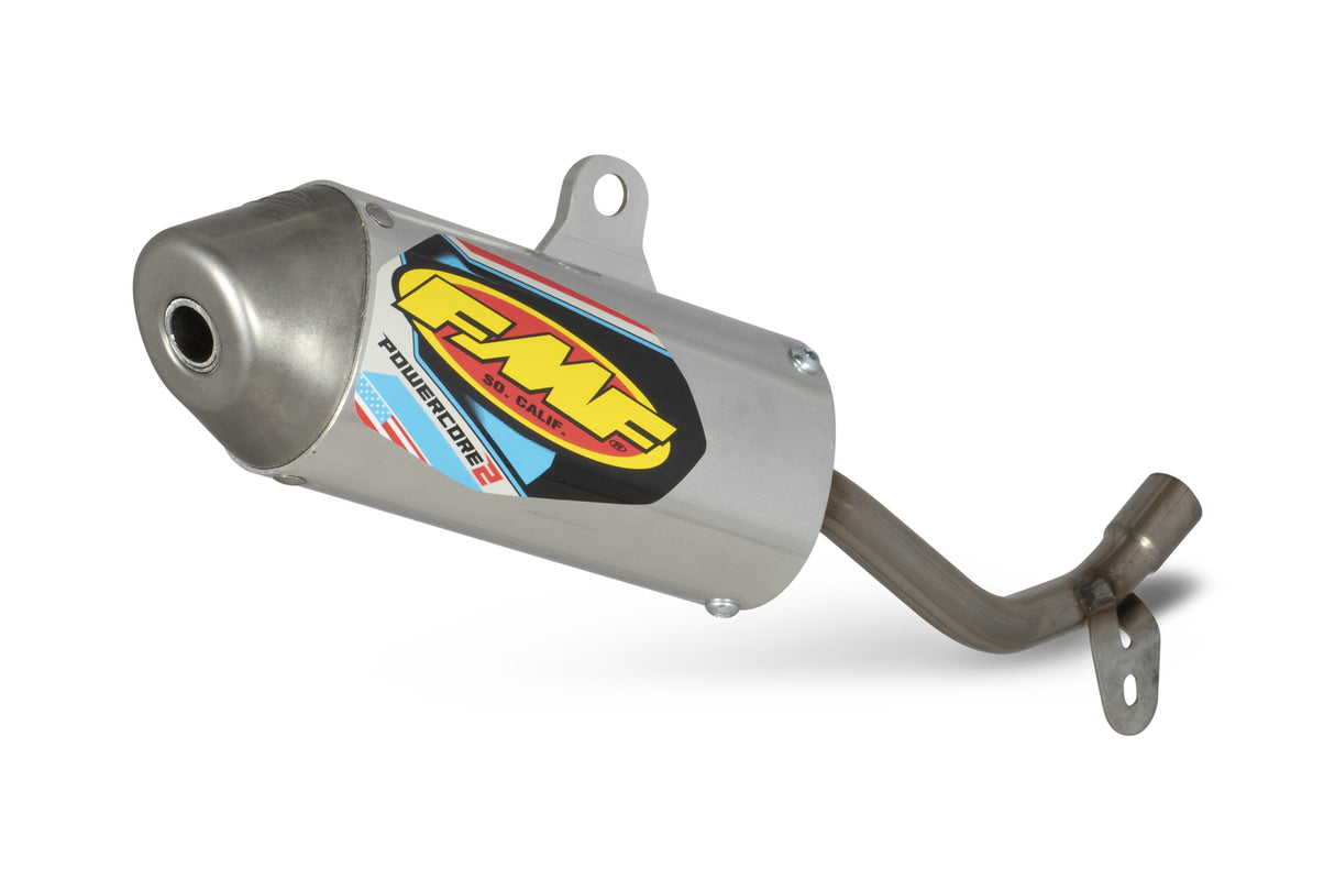 FMF Racing Powercore 2.1 Aluminum Muffler w/Stainless End Cap for KTM 50SX 16-23/Husqvarna TC 50 17-23/Gas Gas MC50 21-23