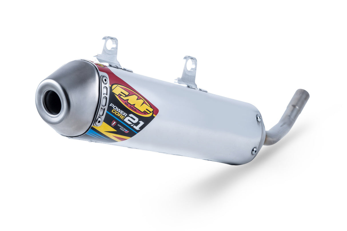 FMF Racing Powercore 2.1 Aluminum Muffler w/Stainless End Cap for KTM/Husqvarna 17-19 Models