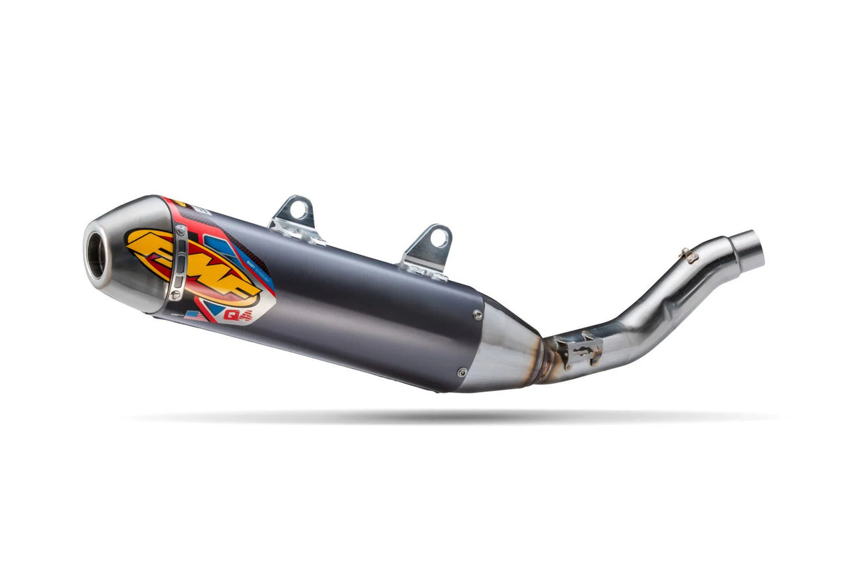 FMF Racing Q4 Hex Aluminum Slip-On Muffler w/Stainless End Cap for KTM/Husqvarna 16-19 Models