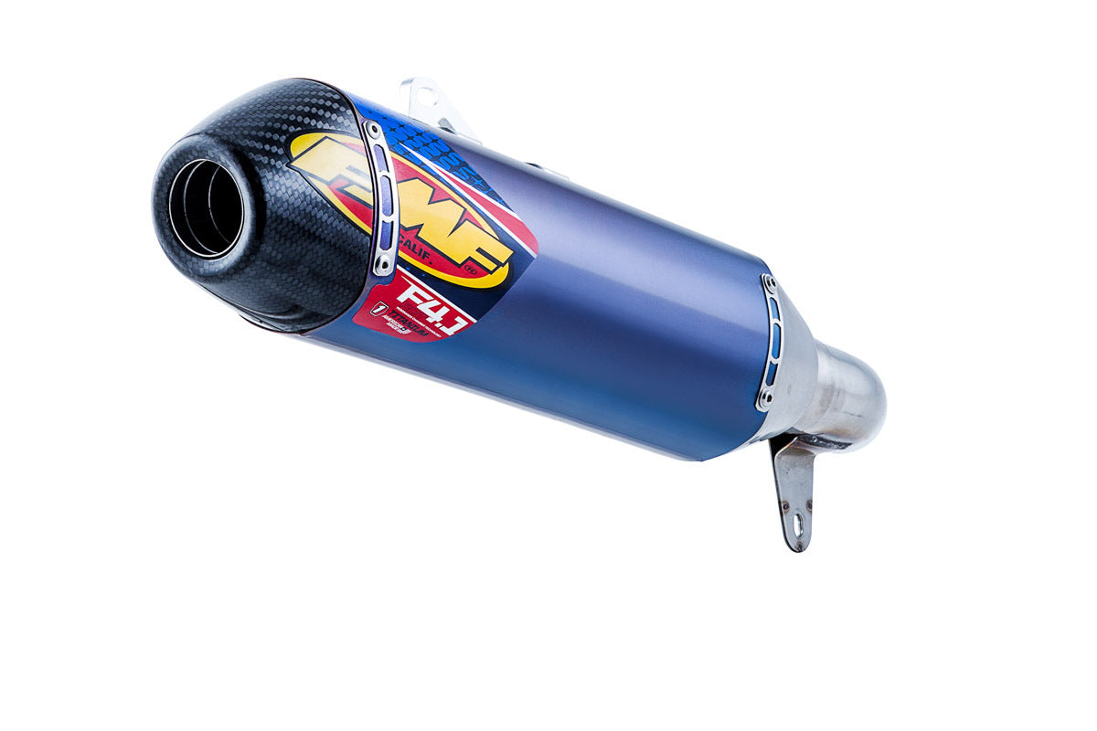 FMF Racing Factory 4.1 RCT Blue Anodized Titanium Slip-On Muffler w/Carbon End Cap for Honda TRX450R 04-14