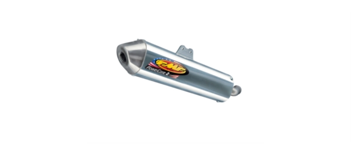 FMF Racing Powercore 2 Aluminum Muffler w/Stainless End Cap for Kawasaki KFX 80 03-06/Suzuki LT80 87-06