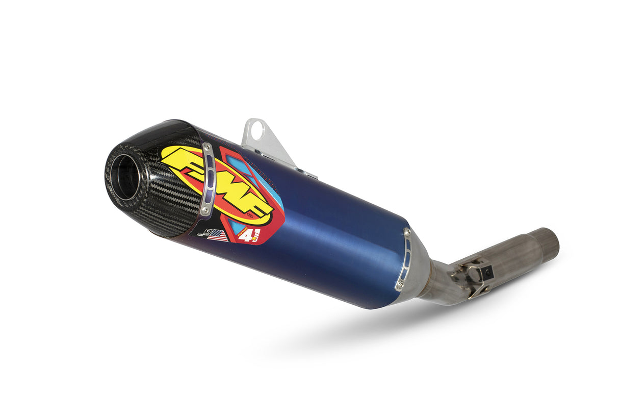 FMF Racing Factory 4.1 RCT Blue Anodized Titanium Slip-On Muffler w/Carbon End Cap for Kawasaki KX450F/KX450X 19-23