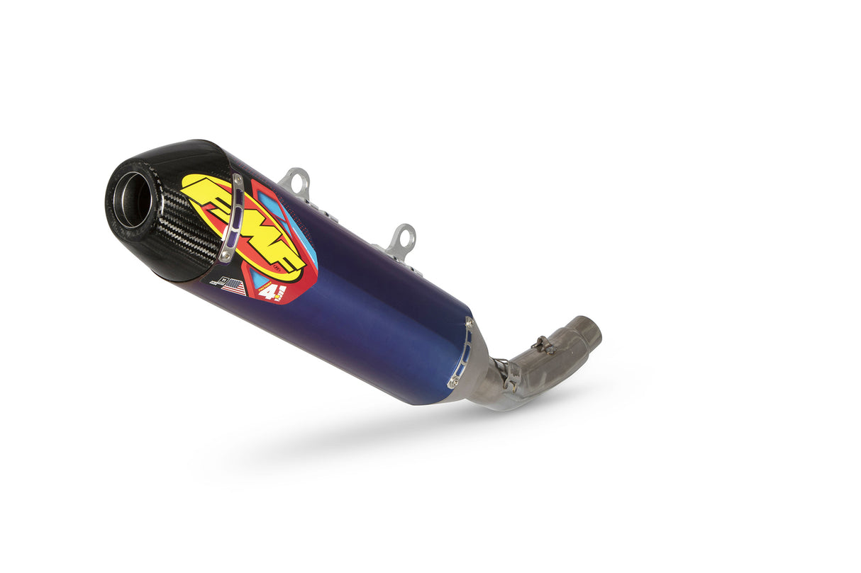 FMF Racing Factory 4.1 RCT Blue Anodized Titanium Slip-On Muffler w/Carbon End Cap for KTM 19-22/Husqvarna 19-22/Gas Gas 21-23 Models