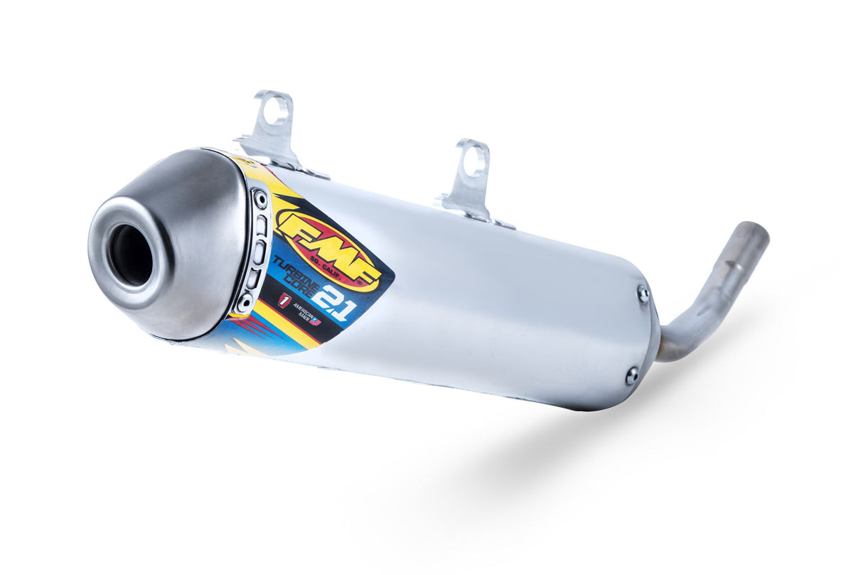 FMF Racing Turbinecore 2.1 Aluminum Muffler w/Stainless End Cap for KTM 19-22/Husqvarna 19-23/Gas Gas 21-23 Models