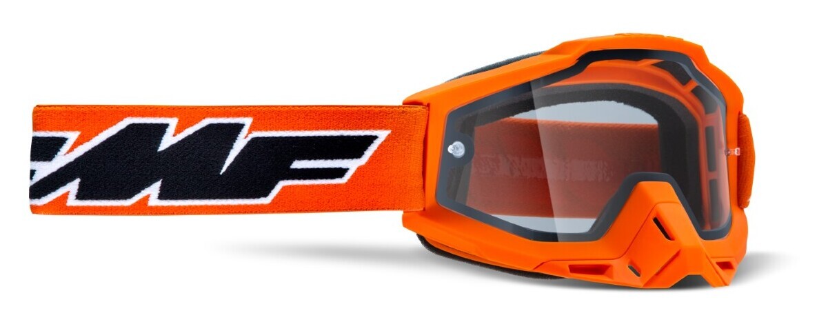 FMF Vision Powerbomb Enduro Goggles Rocket Orange w/Clear Lens