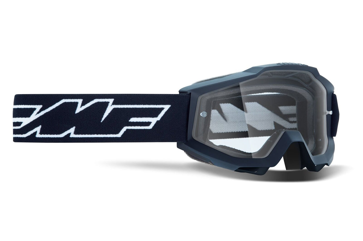 FMF Vision Powerbomb Youth Goggles Rocket Black w/Clear Lens