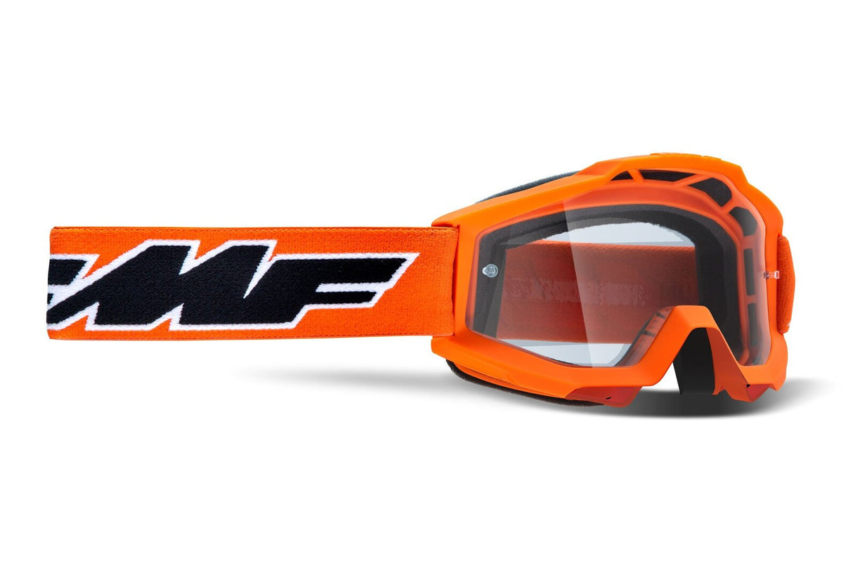 FMF Vision Powerbomb Youth Goggles Rocket Orange w/Clear Lens